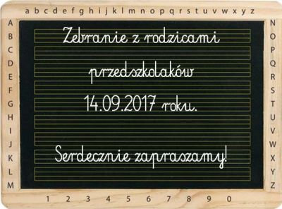 Zebrania dla rodziców przedszkolaków