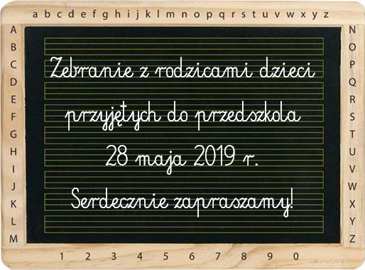 Zebranie organizacyjne w przedszkolu