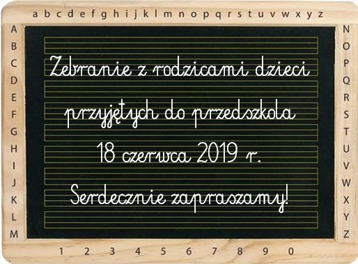 Zebranie organizacyjne w przedszkolu